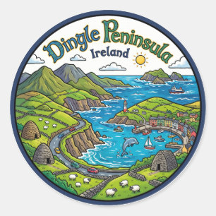Dingle Peninsula Ireland Classic Round Sticker