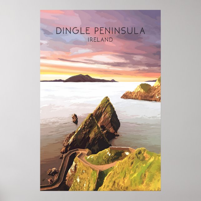 Dingle Peninsula Ireland Travel Poster (Front)