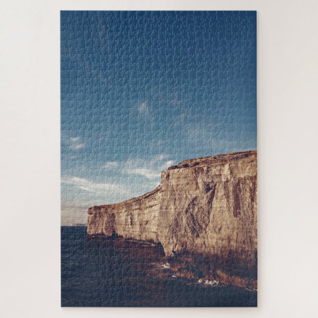 Dingli Cliffs Malta Aerial Seascape Jigsaw Puzzle (Vertical)