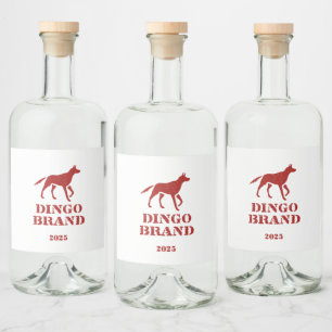 Dingo Brand Flour Vintage Stencil Print Liquor Bottle Label