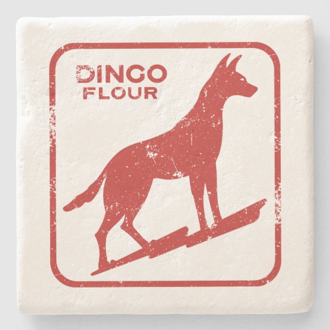 Dingo Flour Stone Coaster (Front)