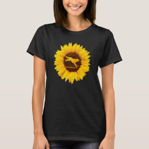 Dingo For Women Men Dog Pet Puppy Sunflower T-Shirt