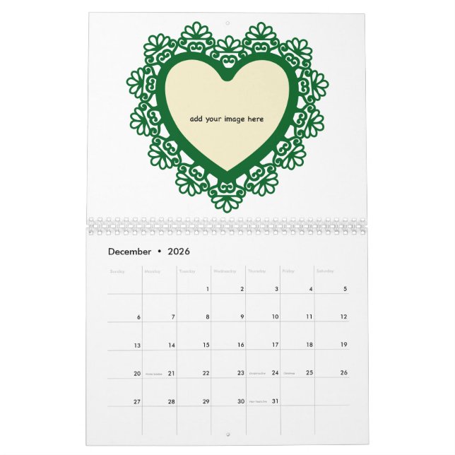 Dingus Heart and Lace Colourful  Calendar (Dec 2026)
