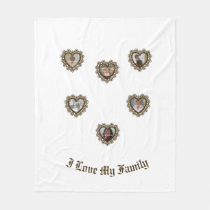 Dingus Heart Lace Frame Fleece Blanket