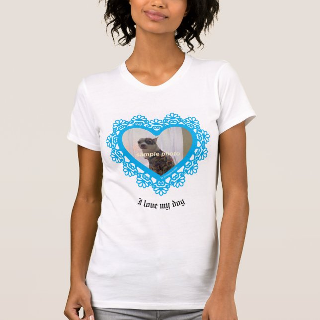Dingus Heart Lace Frame Spiral Photo Notebook T-Shirt (Front)