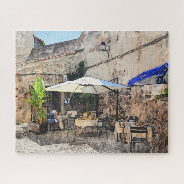 Dining Alone, Caceres Spain Jigsaw Puzzle (Horizontal)