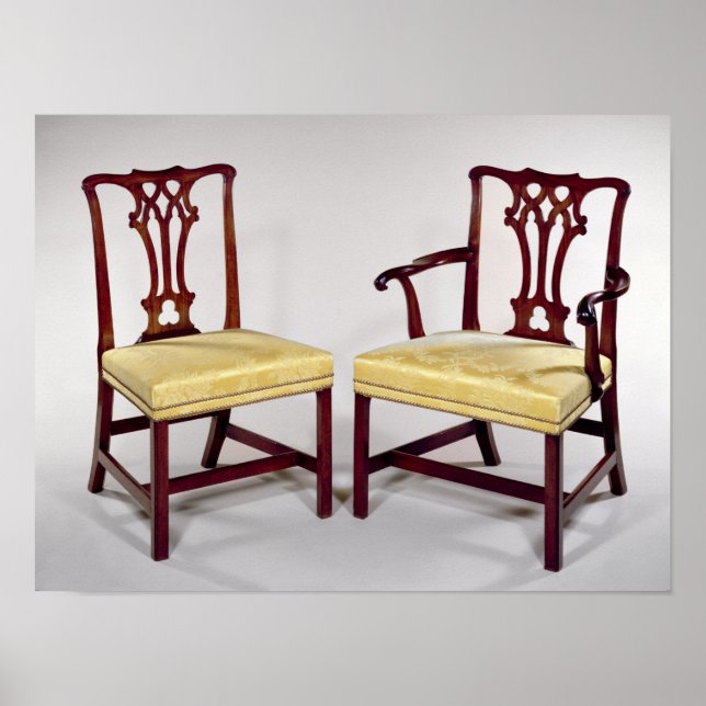 Dining chairs, with interlaced splat backs poster (Front)