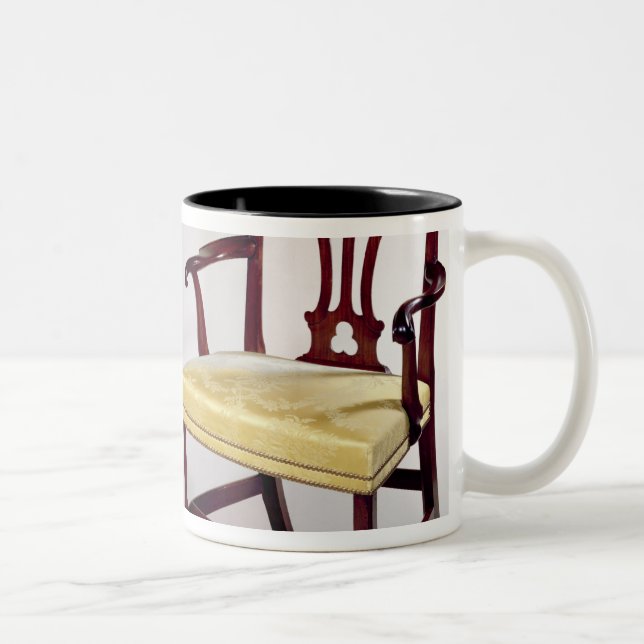 Dining chairs, with interlaced splat backs Two-Tone coffee mug (Right)