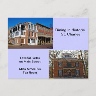 Dining in Historic St Charles Postcard