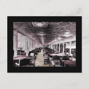 Dining Room Aisle Titanic Postcard