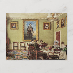 Dining room at Langton Hall Postcard