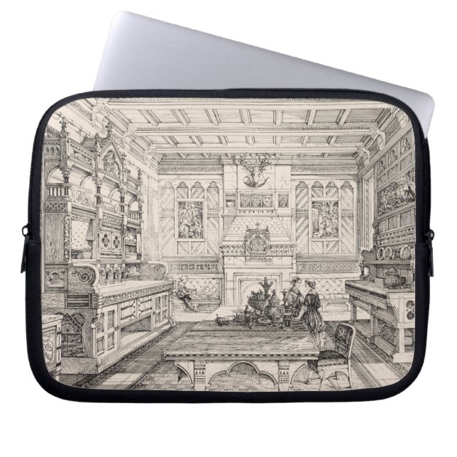 Dining Room, from 'Examples of Ancient and Modern Laptop Sleeve (Front)