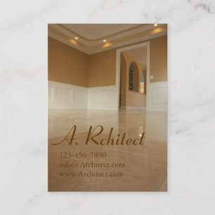 dining room in new construction home business card