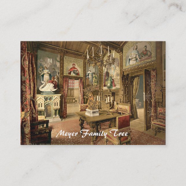 Dining Room, Neuschwanstein Castle, Germany Business Card (Front)