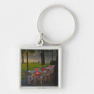 Dining table and chairs by the Danube River, Key Ring