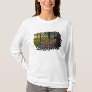 Dining table and chairs by the Danube River, T-Shirt