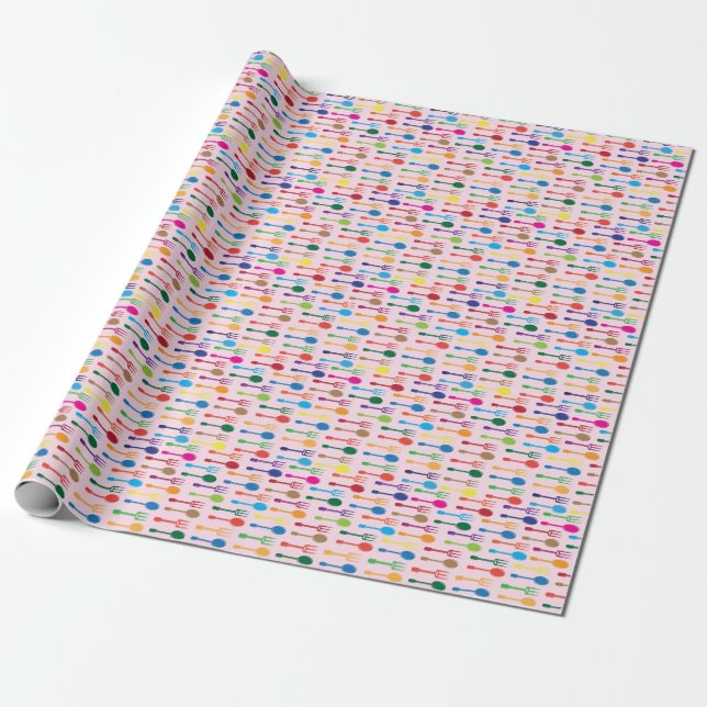 Dining Texture Wrapping Paper (Unrolled)