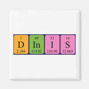 Dinis periodic table name magnet