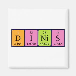 Dinis periodic table name magnet