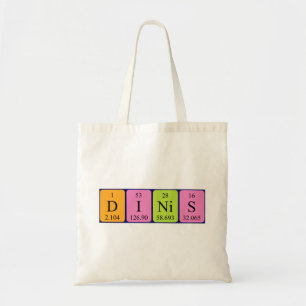 Dinis periodic table name tote bag