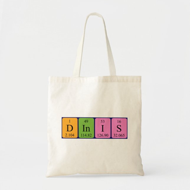 Dinis periodic table name tote bag (Front)