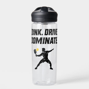 Dink Drive Dominate - Graphic Pickleball Statement Water Bottle