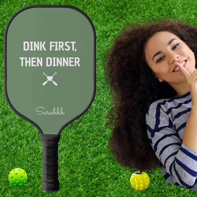 Dink First Then Dinner Personalized Pickleball Mom Paddle (Creator Uploaded)