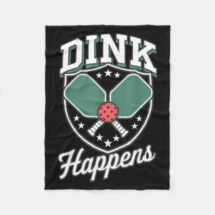Dink happens pickleball funny pickle ball fleece blanket