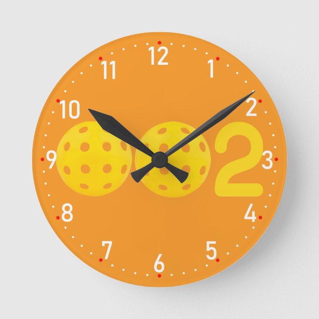 Dink O'ClockPickleball  Round Clock (Front)