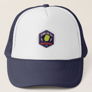 Dink Or Die Pickleball Club Hexagon Badge  Trucker Hat