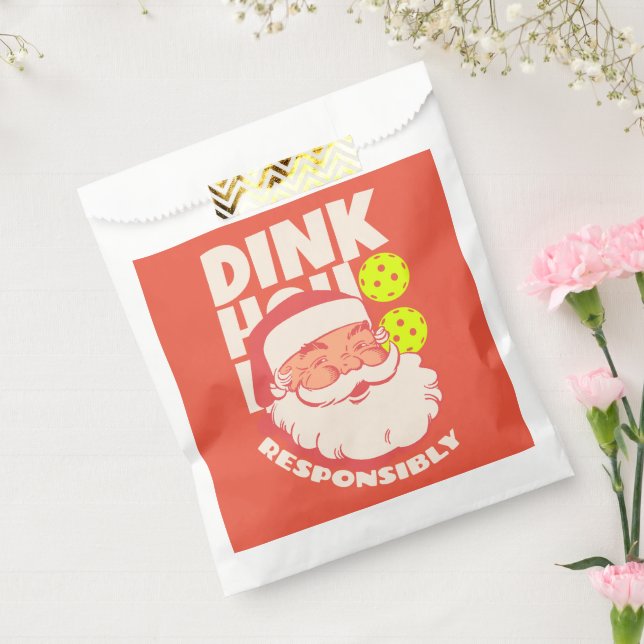 Dink Responsibly | HoHoHo. Pickleball Pink Santa Favour Bag (Sealed)