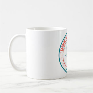 Dink Responsibly Pickleball Badge Emblem Design Coffee Mug