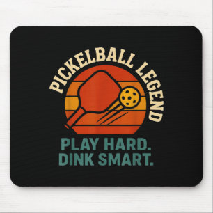 Dink responsibly retro pickleball funny vintage mouse pad