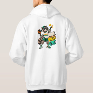 Dink Smash Repeat Raccoon Pickleball Hoodie