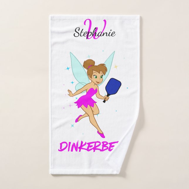 Dinkerbell - Funny Pickleball Sports Towel for Her (Hand Towel)