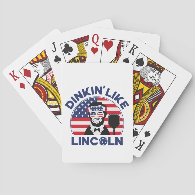 Dinkin Like Lincoln Playing Cards (Back)