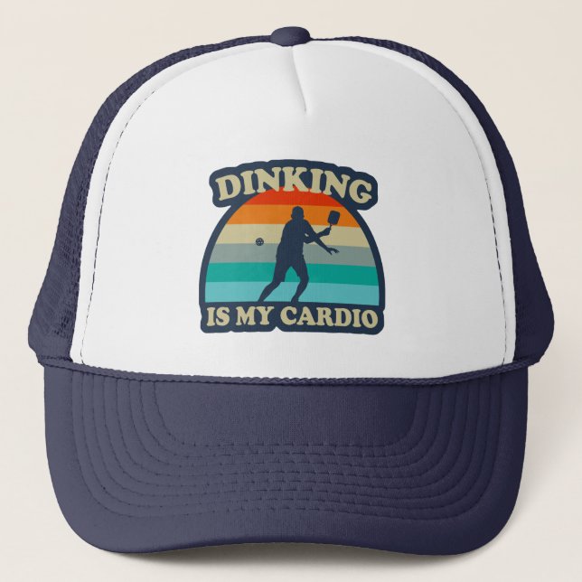 Dinking Is My Cardio Pickleball Trucker Hat (Front)
