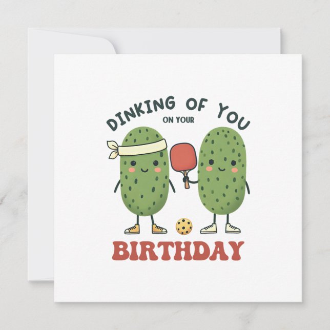 Dinking Of You On Your Birthday  Card (Front)