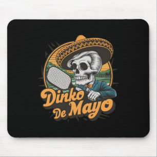 Dinko De Mayo Funny Pickleball Cinco De Mayo Skele Mouse Pad