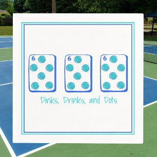 Dinks, Drinks & Dots / Pickleball Mahjong Pung Napkin