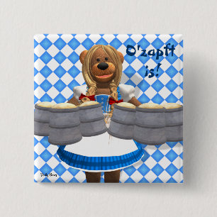 Dinky Bears Bavarian Oktoberfest Zenzi 15 Cm Square Badge