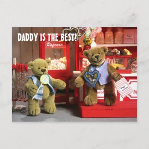 Dinky Bears: Daddy is the best! Postcard
