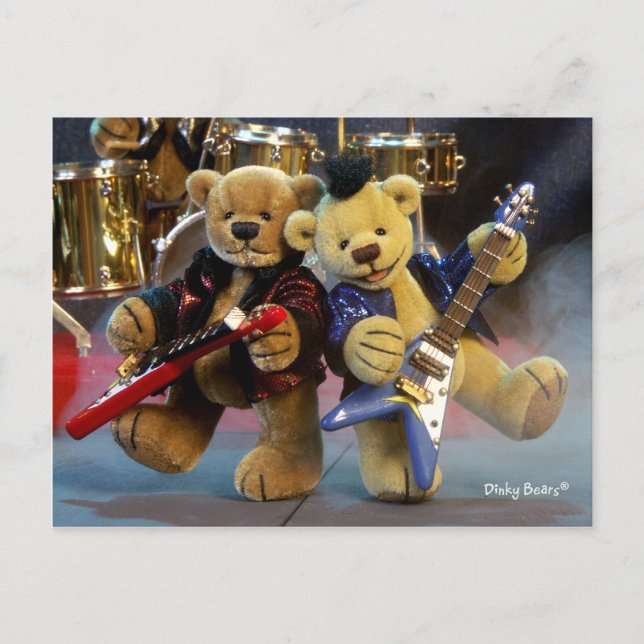 Dinky Bears: Guitar Duet Postcard (Front)