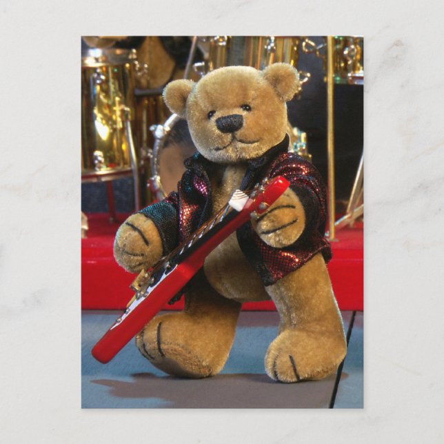 Dinky Bears Guitarist Postcard (Front)