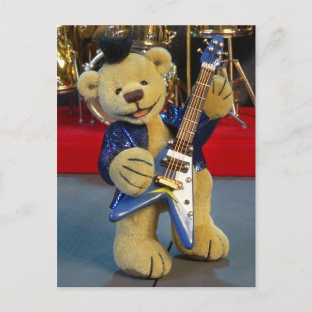 Dinky Bears Guitarist Postcard (Front)