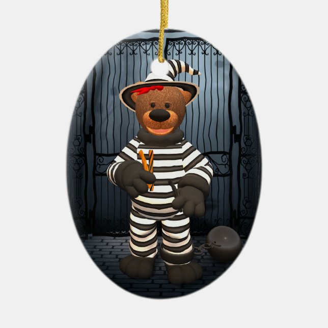Dinky Bears Little Prisoner Ceramic Tree Decoration (Front)