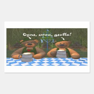 Dinky Bears Oktoberfest Rectangular Sticker
