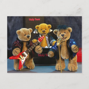 Dinky Bears on Stage Postcard