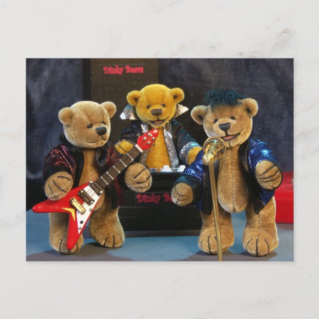 Dinky Bears on Stage Postcard (Front)