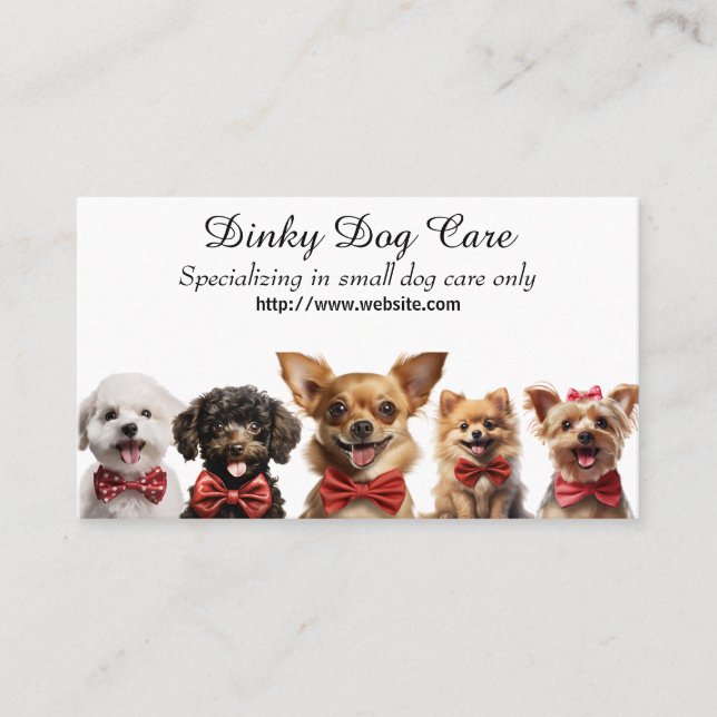 Dinky Dog Care  Business Card (Front)
